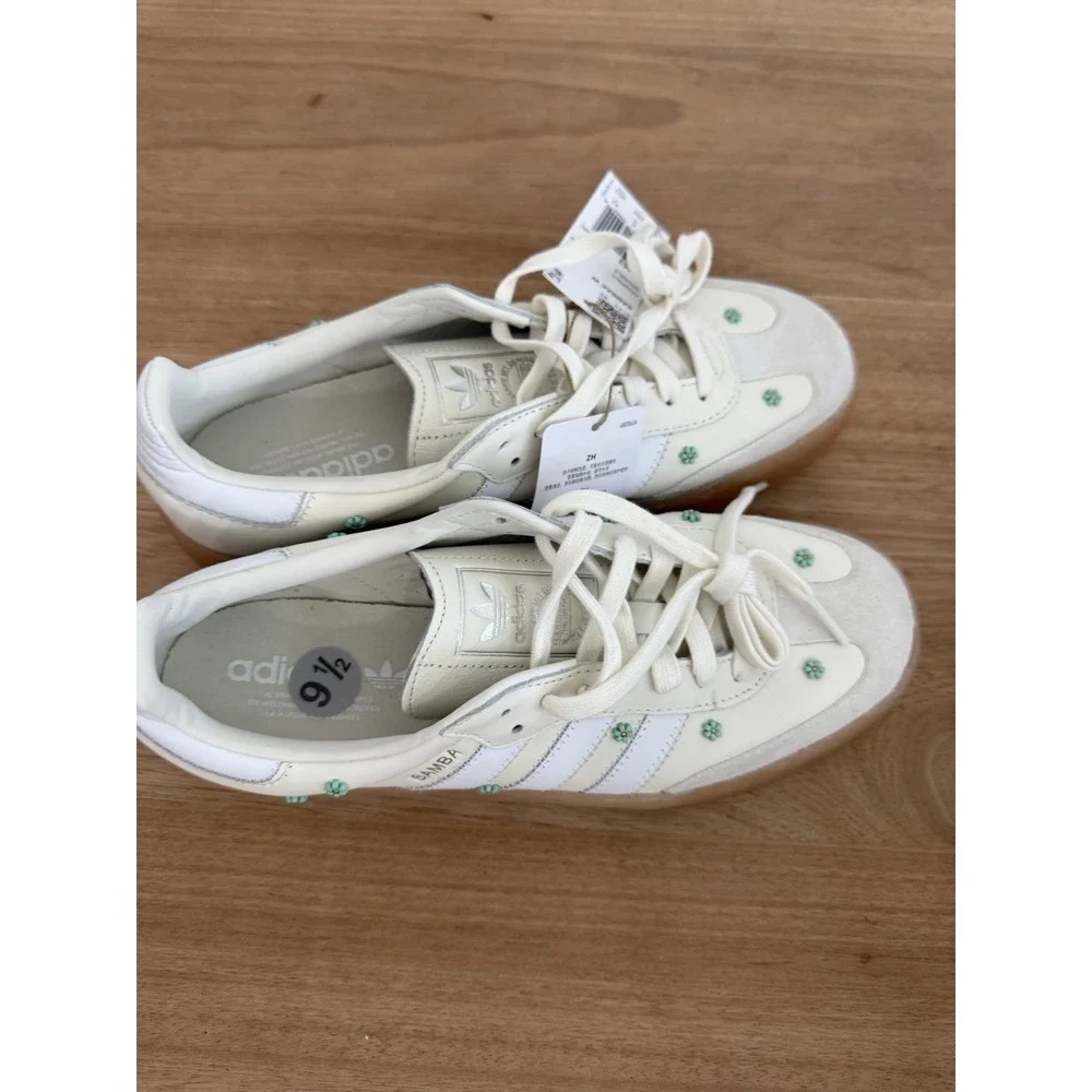 Adidas Originals Sambae W JS3953 Womens 9.5 Off White Floral Gum Samba NWT